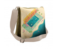 Summer Beach Ocean Fun Messenger Bag