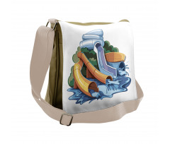 Aqua Park Water Slides Messenger Bag