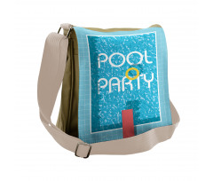 Retro Art Swimming Pool Messenger Bag