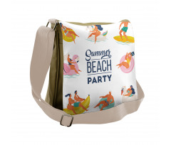 Doodle Summer Having Fun Messenger Bag