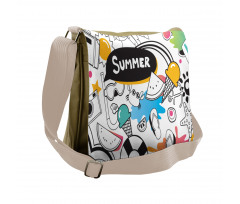 Summer Items Pictogram Messenger Bag