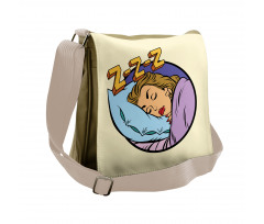 Beauty Sleeping Woman Pop Art Messenger Bag