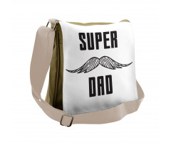 Super Dad with Mustache Messenger Bag