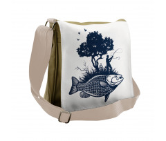 Man on Fish Island Messenger Bag