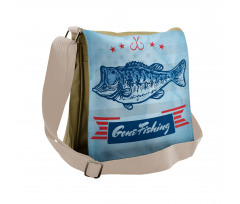 Throat Fish USA Flag Messenger Bag