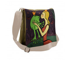 Princess Kissing the Frog Messenger Bag