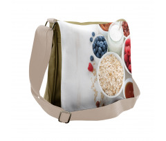 Porridge Milk and Fruits Messenger Bag