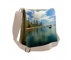 Lake Michigan Day Scenery Messenger Bag