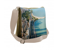 Aerial Vista Chicago City Messenger Bag