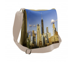 Downtown Chicago Panorama Messenger Bag