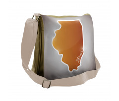 Simple State Map Messenger Bag