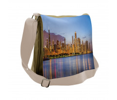 Night Panorama Skyline Messenger Bag