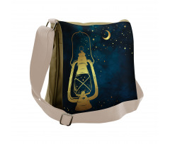 Magic Oil Lantern at Night Messenger Bag