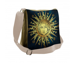 Sun with Antique Woman Face Messenger Bag