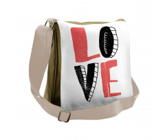 Love Typography Messenger Bag