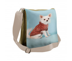 Puppy with Clothes Messenger Bag