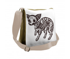 Floral Skeleton Messenger Bag