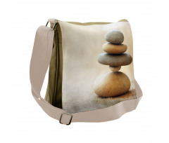 Calm Theme Stack Stone Pebble Messenger Bag