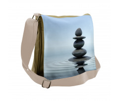 Stones in Water Calm Theme Messenger Bag