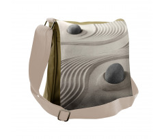 Coastal Theme on Sand Grains Messenger Bag