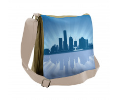 Retro Milwaukee Skyline Messenger Bag