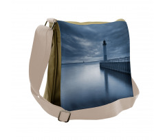 Lighthouse Overcast Sky Messenger Bag