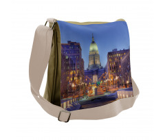 Landmark Building Winter Messenger Bag