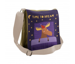 Typography with Moose Messenger Bag