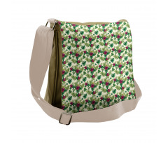 Exotic Foliage and Hibiscus Messenger Bag