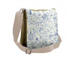 Technical Formulas Notebook Messenger Bag