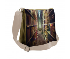 Abstract Library in Woods Messenger Bag