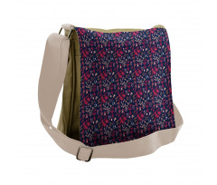 Bamboo and Flowers Art Messenger Bag