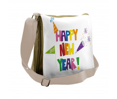 Bubbly Square Font Messenger Bag