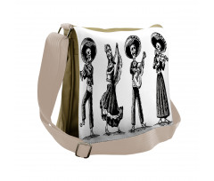 Skeletons Music Messenger Bag