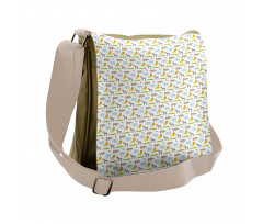 Joyous Wildlife Cartoon Layout Messenger Bag