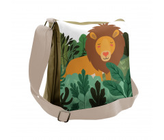 Jungle in Shades of Green King Messenger Bag