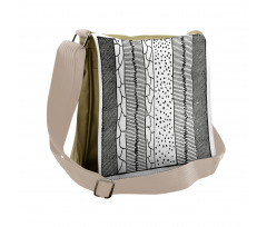 Hand Drawn Uneven Lines Messenger Bag