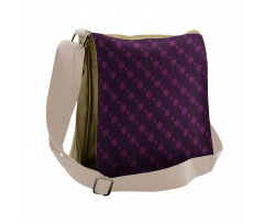 Floral Pattern Dots Messenger Bag