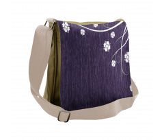 Violet Beauty Floral Messenger Bag