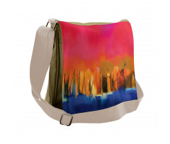 Vivid Abstract Scene Messenger Bag