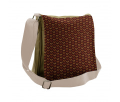 Wheat Illustration Brown Messenger Bag