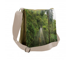 Bridge in Forest Messenger Bag