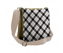 Diagonal Hatched Polygons Messenger Bag