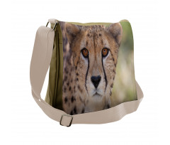 Close up Image of Cheetah Messenger Bag