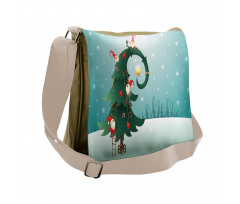 Christmas and Gnomes Messenger Bag