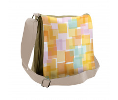 Geometric Random Squares Messenger Bag