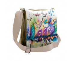 Modern Fine Art Paint Messenger Bag