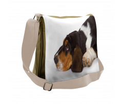 Innocently Lying Dog Messenger Bag