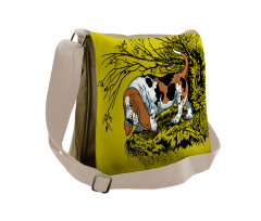 Hunting Dog Woods Messenger Bag