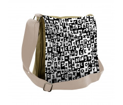 Funky Irregular Letters Messenger Bag